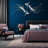 ICEWQOQU Koi Metal Wall Art Set of 2, Metal Fish Wall Decor, Koi Fish Decor, Yin Yang Wall Art, Feng Shui Iron Fish Art for Living Room, Bathroom (Each Panel: 47 x 29/120 x 73 cm, silver) view 1