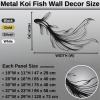 ICEWQOQU Koi Metal Wall Art Set of 2, Metal Fish Wall Decor, Koi Fish Decor, Yin Yang Wall Art, Feng Shui Iron Fish Art for Living Room, Bathroom (Each Panel: 47 x 29/120 x 73 cm, silver) view 4