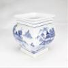 AA Importing AAI Square Porcelain Planter, Blue Pagoda Design view 1