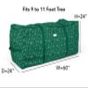 Covermates Keepsakes Christmas Tree Cinch Bag Durable Polyester Tree Storage with Reinforced Handles & Built-in Cinch Straps Trees, Lights & Holiday Dcor, Green Snowflake view 3