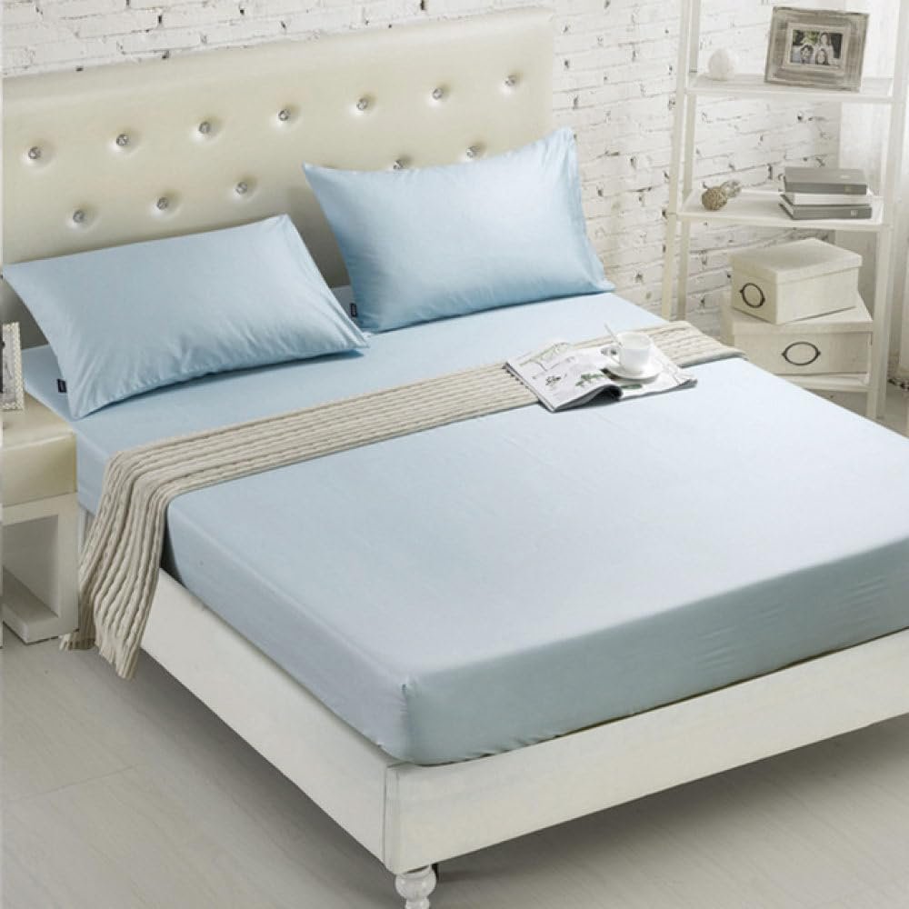 Stretchable Fitted Bed Sheet Deep Pocket Microfiber Queen Bed Cover T-Shirt Feeling Mattress Covers Soft King Mattress,CL001,28,120cmX200cmX207cm