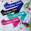 Birthday Queen Sash Pink, Silver Foil Birthday Sash for Women Funny Birthday Party Decorations, 21st 30th 40th 50th Bday Sash Gift Ideas view 4
