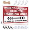 CakJuice Tinsign Decor World's Greatest Daughter Parking Only Tin Sign Pool Decorations Outdoor Funny Signs Billiard (Size : 20X30CM) view 1