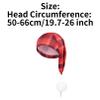 renvena Men's Night Sleeping Cap Adjustable Stocking Cap Buffalo Plaid Santa Hat with Pom Ball for Christmas Party Red&White One Size view 2
