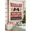 Bar Stuff For Man Cave Alert Video Game In Progress Tapestry Tapestry Wall Art Bedroom Door Decor (Size : 75X100CM) view 3