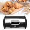 Bread Box, Bread Bin with Roll up Lid, Bread Storage Containers, Metal Bread Holder with Front Window, Loaf Containers for Homemade Cakes, Buns, Pastries, Pancakes, And Cookies view 2