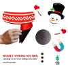 Christmas Fridge Magnets Set, 14 Pcs Snowman Refrigerator Decorations, Soft Reusable Magnetic Ornaments for Home, Kitchen & Office view 3