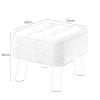 Footstool Ottoman with Stable Wooden Legs Dressing Stool with Linen Fabric Upholstered Seat Footrest, Pouffe Change Shoes Stool for Bedroom, Living Room Children's Room ( Color : Yellow , Size : 30x26 view 3