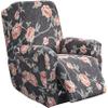 Recliner Slipcovers Stretch Recliner Cover 4-Pieces 1Seat Recliner Chair Covers Printed Lazy Boy Chair Covers Fitted Non Slip Reclining Recliner Couch Covers Furniture Protector for Living Room view 1