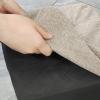 Footstool Ottoman with Stable Wooden Legs Dressing Stool with Linen Fabric Upholstered Seat Footrest, Pouffe Change Shoes Stool for Bedroom, Living Room Children's Room ( Color : Gray , Size : 30x26cm view 4