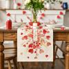 Artoid Mode Red Heart Branch Table Runner, Seasonal Leaf Kitchen Dining Table Decoration for Home Party Decor 13x72 Inch view 2