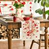 Artoid Mode Red Heart Branch Table Runner, Seasonal Leaf Kitchen Dining Table Decoration for Home Party Decor 13x72 Inch view 3