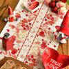 Artoid Mode Red Heart Branch Table Runner, Seasonal Leaf Kitchen Dining Table Decoration for Home Party Decor 13x72 Inch view 4
