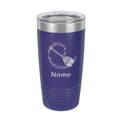 Greek Bouzouki Player Personalized Insulated 20 oz Tumbler (Lt. Purple)