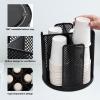 BigKing Rotatable Cup and Lid Organizer with 4 Compartments, Coffee Cup Organizer, Cup Dispenser, Paper Cup Storage Holder for Countertop, Breakroom, Coffee Station, Bar, Buffet, Kitchen (Black) view 3