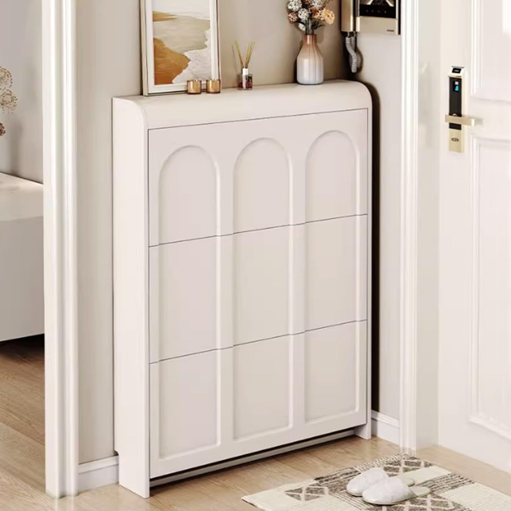 BRANII Shoe Storage, Free Standing Shoe Storage Cabinet, 3 Tier Flip Shoe Racks Storage Cabinet, Shoe Rack with Open Compartment, for Hallway Doorway Balcony Living Room (Size : 100X24X112cm)