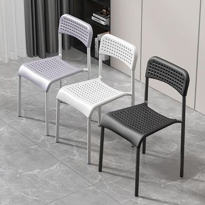 TemkIN 3pcs Quality Plastic Dining Chair Indoor-Outdoor Use Stackable Classic Recreation Seating Indoor Living Kitchen Room Restaurant Furniture Chair
