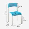 TemkIN 3pcs Quality Plastic Dining Chair Indoor-Outdoor Use Stackable Classic Recreation Seating Indoor Living Kitchen Room Restaurant Furniture Chair view 3
