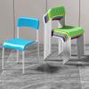 TemkIN 3pcs Quality Plastic Dining Chair Indoor-Outdoor Use Stackable Classic Recreation Seating Indoor Living Kitchen Room Restaurant Furniture Chair view 4