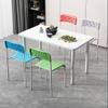 TemkIN 4pcs Dining Chairs, Modern Plastic Dining Side Chairs, Breathable Easy to Clean, Kitchen Chair Armless Vanity Chair, for Dining Room Living Room Home Kitchen view 1