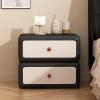 Nightstand Black With 2 Drawers Night Stands For Bedrooms With Handles End Table With Smooth Rails Side Sofa Table Modern Style Fully Assembled For Bedroom Living Room ( Size : 17.7"x15.7"x18.2" ) view 2