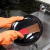 UPKOCH Wok Scrubbing Brush with Sturdy Bristles for Kitchen Cleaning Soft Palm Scrub Brush for Dishes Pots and Non-Stick Cookware for Home and Restaurant Use view 3