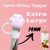 4PCS Large Straw Covers for Boba Straws, 12mm & 14mm Smoothie Jumbo Silicone Straw Tips Topper Caps for Glass Boba Wide Large Straws (12mm &14mm_Daisy) view 4