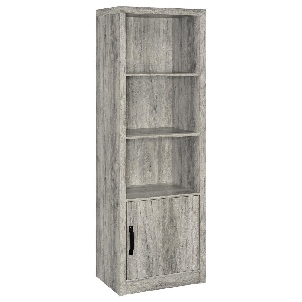 Coaster Home Furnishings - Burke - 3-Shelf Engineered Wood Media Tower with an Adjustable Shelf - Transitional Style - Living Room & Bedroom - Gray Driftwood - 707726