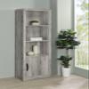 Coaster Home Furnishings - Burke - 3-Shelf Engineered Wood Media Tower with an Adjustable Shelf - Transitional Style - Living Room & Bedroom - Gray Driftwood - 707726 view 2