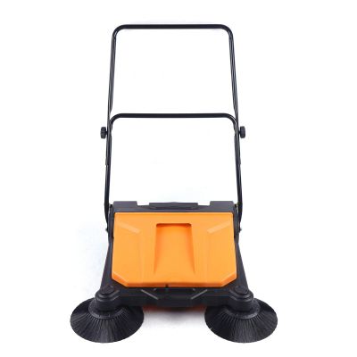 26" Industrial Hand Push Sweeper Large Area Floor Board Sweeping Cleaning Tool Outdoor Walk-Behind Cfloor Non Electric Easy Manual Inch Cleaner Pavement Street Commercial Boards Clean Power Sweepe