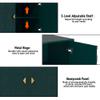 Clihome 3 Door Sideboard Storage Cabinet, Buffet Cabinet Credenza Storage Accent Cabinet with Adjustable Shelf, Green view 4