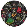 bisibuy Mexican Art Music Dance Wall Clocks Battery Operated Silent Non-Ticking Modern Desk Clock Decor for Living Room Home Office Bedroom Kitchen Wall Clock Decorative 12 inch view 1