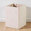 Rectangular Ivory Travertine Bathroom Trash Can, Natural Organic Stone Office Wastebasket, Wabi-Sabi Durable Storage Basket, Garbage Container for Bathroom, Home Office, Bedroom, Living Room, Toilet view 1