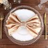 10 pcs 20-Inch Nude Satin Dinner Napkins - for Wedding Party Reception Events Restaurant Kitchen Home view 2
