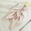 10 pcs 20-Inch Beige Satin Table Napkins Reusable Washable Wedding Party Dinner Linens Tableware Supplies view 2