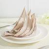 10 pcs 20-Inch Beige Satin Table Napkins Reusable Washable Wedding Party Dinner Linens Tableware Supplies view 3
