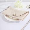 10 pcs 20-Inch Beige Satin Table Napkins Reusable Washable Wedding Party Dinner Linens Tableware Supplies view 4