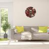 bisibuy Retro Skull Red Rose Wall Clock Decorative Round 12 Inch Modern Wall Clocks Battery Operated for Living Room Bedroom Kitchen Bathroom Office Home Decor Large Wall Clock view 3