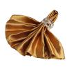 10 pcs 20-Inch Antique Gold Satin Table Napkins Reusable Washable Wedding Party Dinner Linens Tableware Supplies view 1