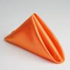 10 pcs 20-Inch Orange Satin Table Napkins Reusable Washable Wedding Party Dinner Linens Tableware Supplies view 2