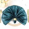 10 pcs 20-Inch Peacock Teal Satin Table Napkins Reusable Washable Wedding Party Dinner Linens Tableware Supplies view 1