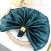 10 pcs 20-Inch Peacock Teal Satin Dinner Napkins - for Wedding Party Reception Events Restaurant Kitchen Home view 4