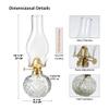 Classic Oil Lamp Large Oil Lamp Retro Clear Kerosene Lantern 2-Piece Oil Lamp Lantern with Interior Decoration Lighting of Hurricane Lamp Portable view 2