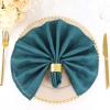 10 pcs 20-Inch Peacock Teal Polyester Table Napkins Reusable Washable Wedding Party Dinner Linens Tableware Supplies view 3