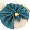 10 pcs 20-Inch Peacock Teal Polyester Table Napkins Reusable Washable Wedding Party Dinner Linens Tableware Supplies view 4