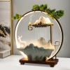 Desktop Fountain Waterfall, Rockery Desktop Waterfall with LED Light Circle, Exquisite Water Fountain Ornaments for Homes, Office, Restaurants, Tea Houses, Gardens view 3
