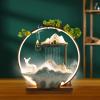 Desktop Fountain Waterfall, Rockery Desktop Waterfall with LED Light Circle, Exquisite Water Fountain Ornaments for Homes, Office, Restaurants, Tea Houses, Gardens view 4