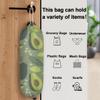 Avocado Fruit Pattern Plastic Bag Holder Grocery Shopping Bags Carrier Dispenser Plastic Bag Storage Organizer Home Kitchen Pantry Decor view 3