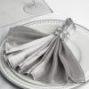 100 pcs 20-Inch Silver Satin Table Napkins Reusable Washable Wedding Party Dinner Linens Tableware Supplies view 3