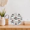 bisibuy Snowman Cute Wall Clock Decorative Round 12 Inch Grey Modern Wall Clocks Battery Operated for Living Room Bedroom Kitchen Bathroom Office Home Decor Large Wall Clock view 2